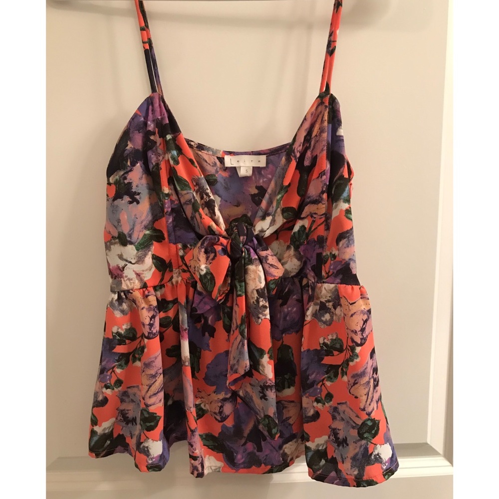 Floral spaghetti strap tank top